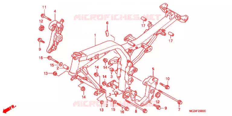 CADRE Honda MOTO 900 HORNET 2003  CB900F3_A