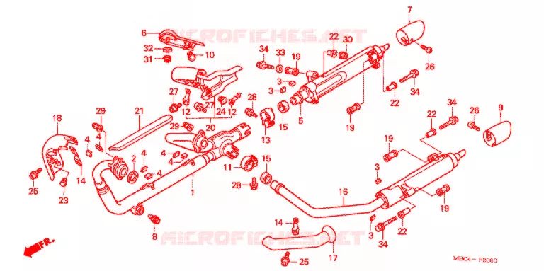 SILENCIEUX D'ECHAPPEMENT Honda MOTO 1100 SHADOW 2001  VT1100T1