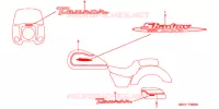 AUTOCOLLANTS pour Honda SHADOW 1100 American Classic Edition Tourer de 2001