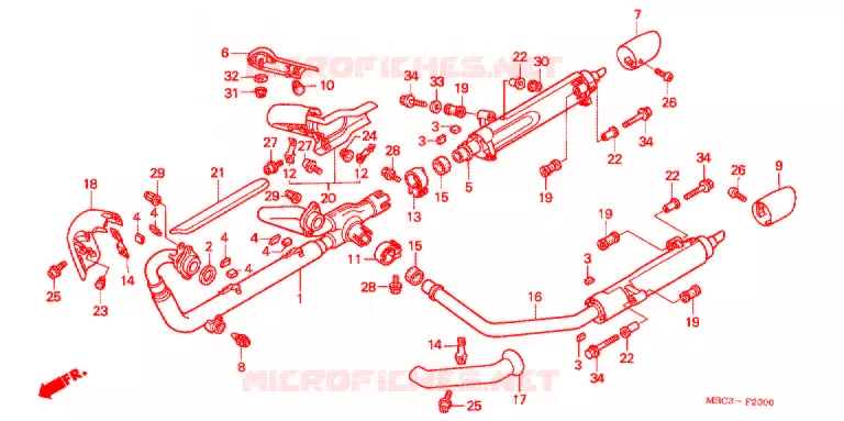 SILENCIEUX D'ECHAPPEMENT Honda MOTO 1100 SHADOW 1998  VT1100TW