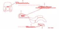 AUTOCOLLANTS pour Honda SHADOW 1100 American Classic Edition Tourer de 1999