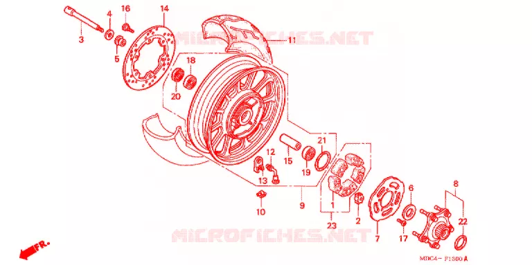 ROUE ARRIERE Honda MOTO 1100 SHADOW 1999  VT1100TX