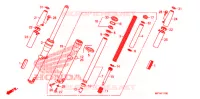 FOURCHE pour Honda VT 1300 STATELINE ABS RED de 2010