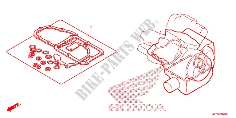 POCHETTE DE JOINTS B pour Honda VT 1300 STATELINE ABS RED de 2010