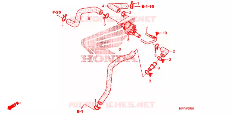 VALVE DE COMMANDE D'INJECTION D'AIR Honda MOTO 1300 VT 2011  VT1300CRAB