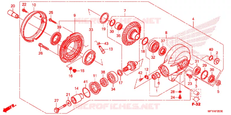 COUPLE CONIQUE Honda MOTO 1300 VT 2012  VT1300CRAC