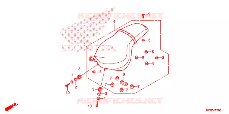 SELLE (VT1300CRA/CR/CSA/CS/CTA/CT) Honda MOTO 1300 VT 2013  VT1300CRAD