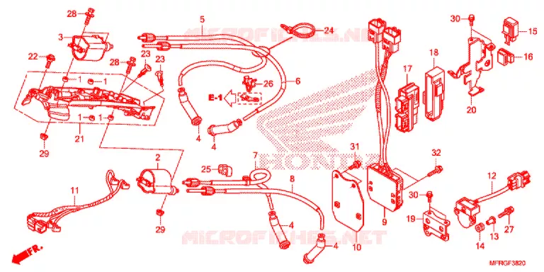 BOBINE D'ALLUMAGE - BOITIER CDI Honda MOTO 1300 VT 2016  VT1300CRAG