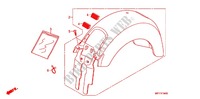 GARDE BOUE ARRIERE (VT1300CR/CRA) pour Honda VT 1300 STATELINE de 2012