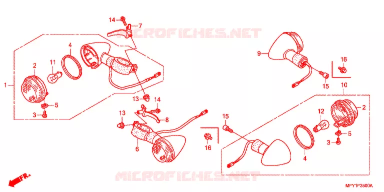CLIGNOTANT Honda MOTO 1300 VT 2012  VT1300CRB