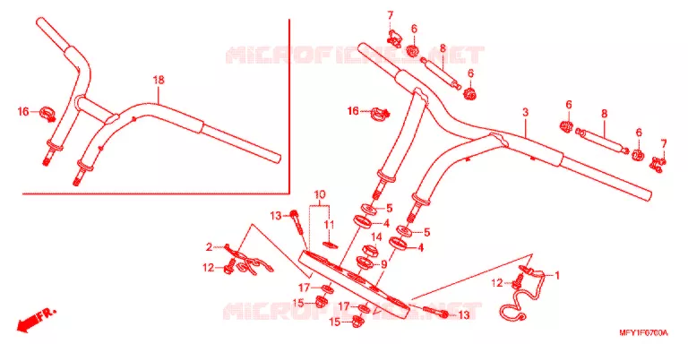 GUIDON - TE DE FOURCHE Honda MOTO 1300 VT 2011  VT1300CRB