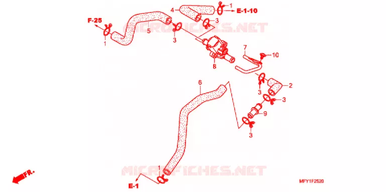 VALVE DE COMMANDE D'INJECTION D'AIR Honda MOTO 1300 VT 2012  VT1300CRB