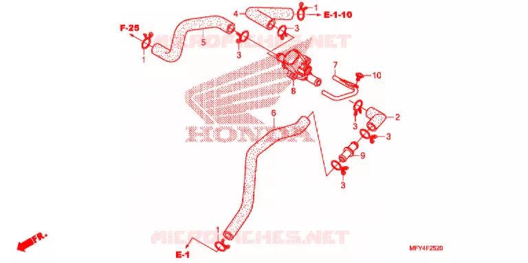 VALVE DE COMMANDE D'INJECTION D'AIR Honda MOTO 1300 VT 2011  VT1300CRB_A