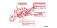 ETIQUETTE DE PRECAUTIONS pour Honda VT 1300 STATELINE de 2011
