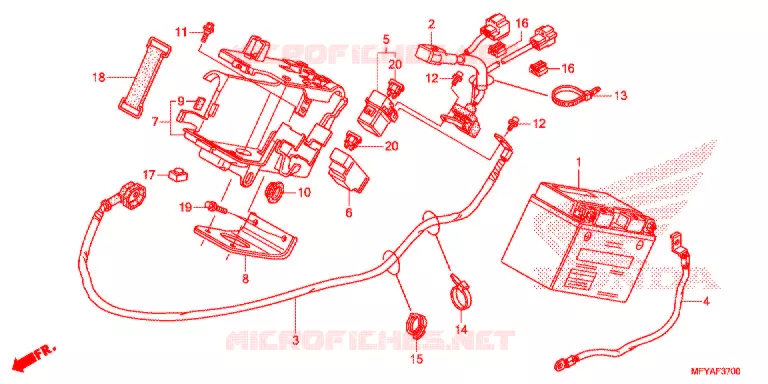 BATTERIE Honda MOTO 1300 VT 2012  VT1300CRC
