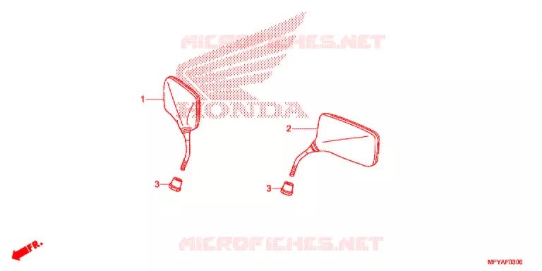 RETROVISEUR Honda MOTO 1300 VT 2012  VT1300CRC