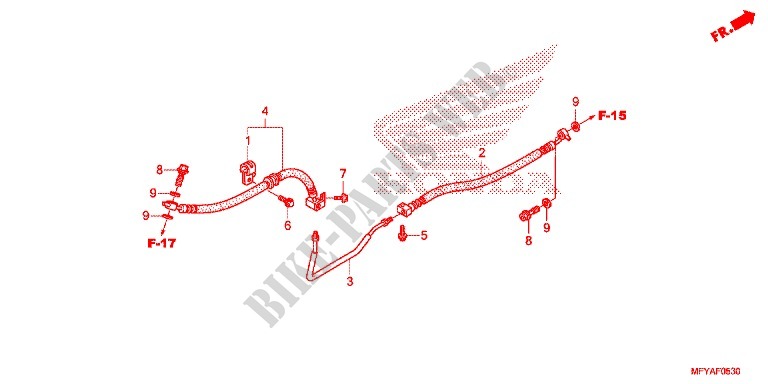DURITES DE FREIN pour Honda VT 1300 C STATELINE de 2012