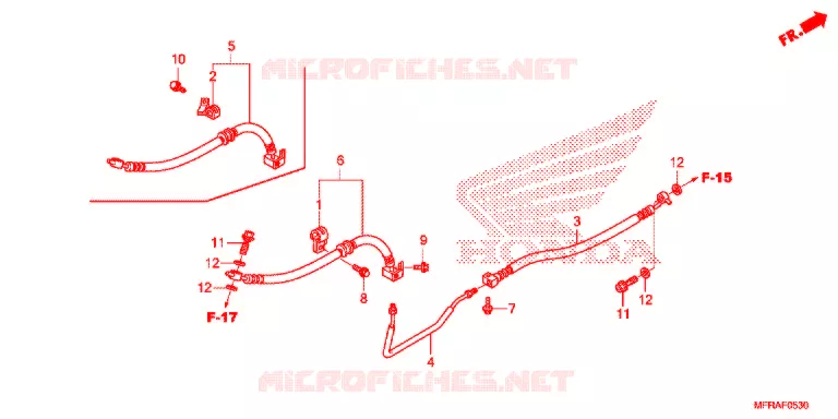DURITES DE FREIN (VT1300CR/CS/CT/CX) Honda MOTO 1300 VT 2013  VT1300CRD