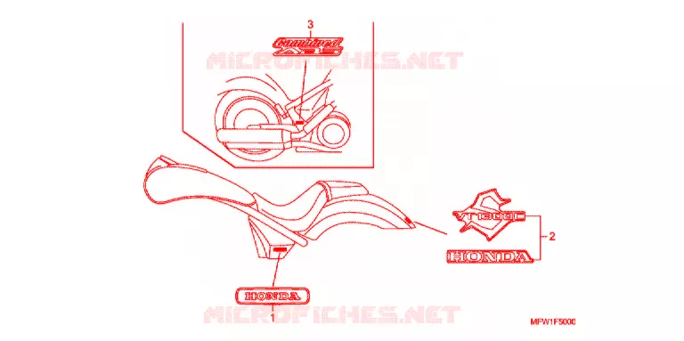 AUTOCOLLANTS Honda MOTO 1300 VT 2010  VT1300CSAA