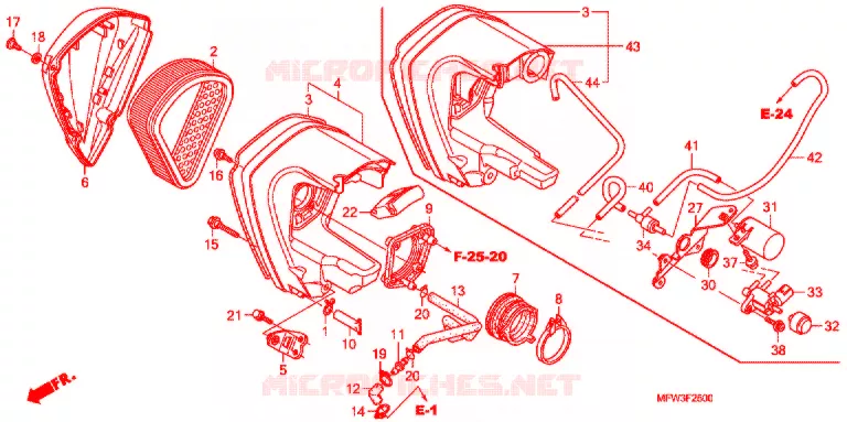 FILTRE A AIR Honda MOTO 1300 VT 2010  VT1300CSAA