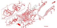 FEU ARRIERE   ECLAIRAGE DE PLAQUE pour Honda VT 1300 SABRE ABS de 2010
