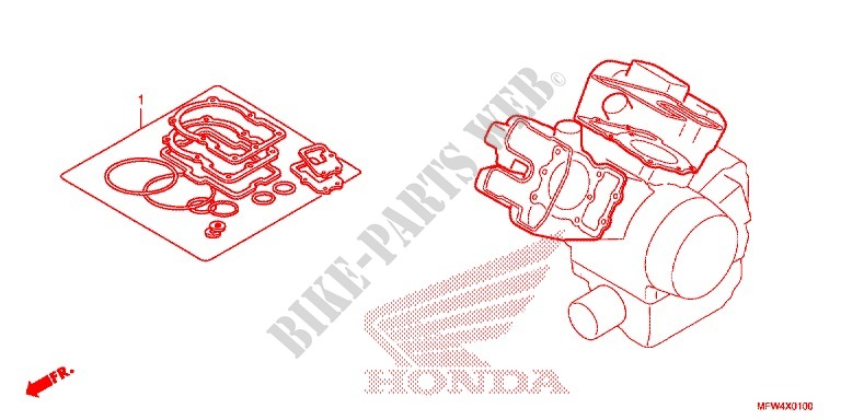 POCHETTE DE JOINTS A pour Honda VT 1300 SABRE ABS de 2010
