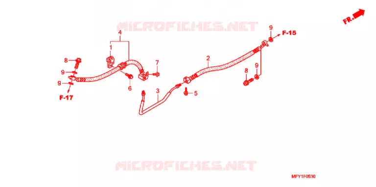 DURITES DE FREIN Honda MOTO 1300 VT 2012  VT1300CSAB
