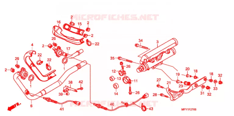 SILENCIEUX D'ECHAPPEMENT Honda MOTO 1300 VT 2011  VT1300CSAB