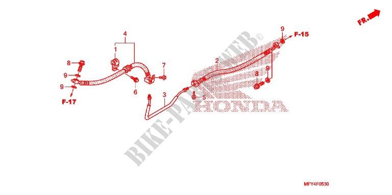 DURITES DE FREIN pour Honda VT 1300 SABRE BLUE de 2011
