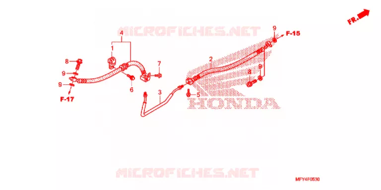 DURITES DE FREIN Honda MOTO 1300 VT 2011  VT1300CSB_A