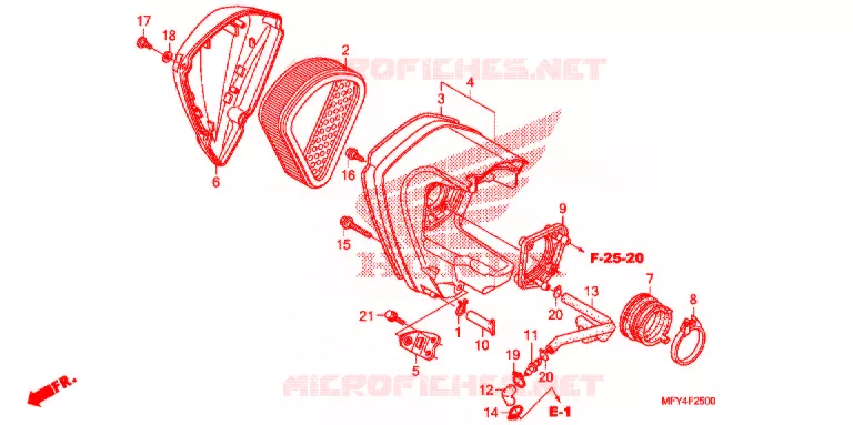 FILTRE A AIR Honda MOTO 1300 VT 2011  VT1300CSB_A