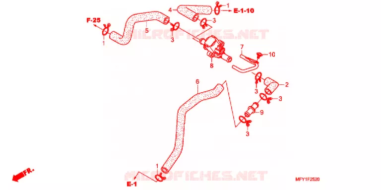 VALVE DE COMMANDE D'INJECTION D'AIR Honda MOTO 1300 VT 2013  VT1300CSB_J