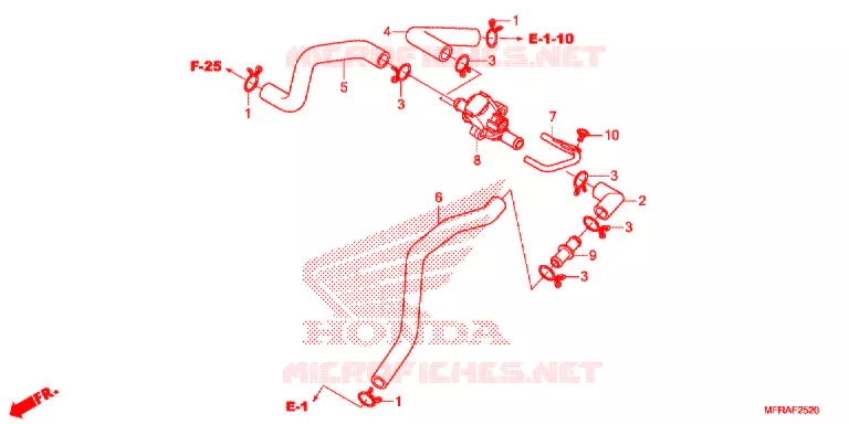 SYSTÈME D'AIR AUXILIAIRE Honda MOTO 1300 VT 2013  VT1300CSD