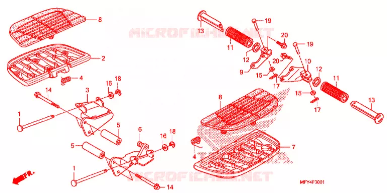 REPOSE PIED (VT1300CT/CTA) Honda MOTO 1300 VT 2010  VT1300CTA