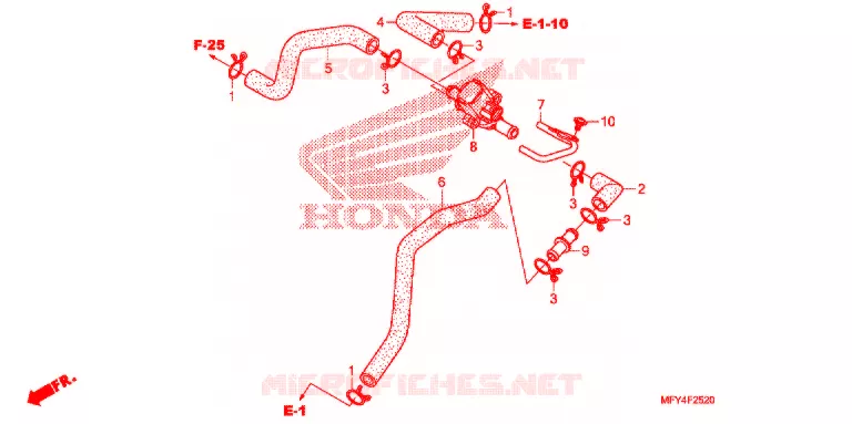 VALVE DE COMMANDE D'INJECTION D'AIR Honda MOTO 1300 VT 2010  VT1300CTA