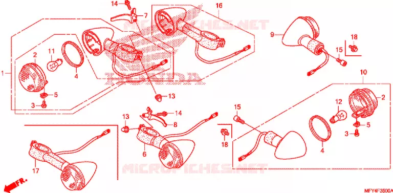 CLIGNOTANT Honda MOTO 1300 VT 2011  VT1300CTAB