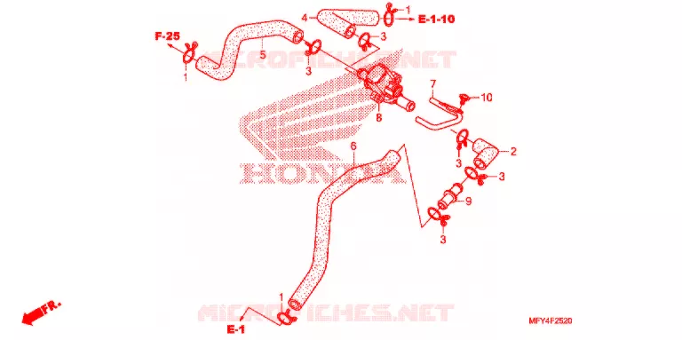 VALVE DE COMMANDE D'INJECTION D'AIR Honda MOTO 1300 VT 2011  VT1300CTAB