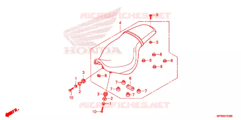 SELLE (VT1300CRA/CR/CSA/CS/CTA/CT) Honda MOTO 1300 VT 2013  VT1300CTAD