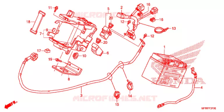 BATTERIE Honda MOTO 1300 VT 2019  VT1300CTAF