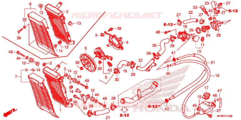 RADIATEUR Honda MOTO 1300 VT 2015  VT1300CTAF