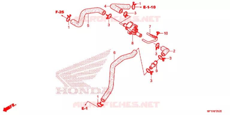 VALVE DE COMMANDE D'INJECTION D'AIR Honda MOTO 1300 VT 2012  VT1300CTC