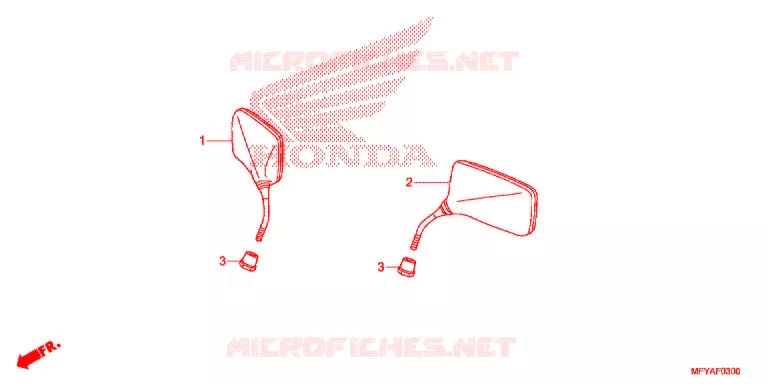 RETROVISEUR Honda MOTO 1300 VT 2012  VT1300CTC