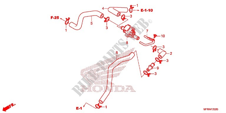 SYSTÈME D'AIR AUXILIAIRE pour Honda VT 1300 INTERSTATE de 2013