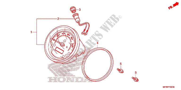 COMPTEUR (VT1300CR/CRA/CT/CTA) pour Honda VT 1300 INTERSTATE de 2017