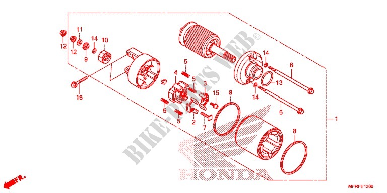 DEMARREUR pour Honda VT 1300 INTERSTATE de 2017
