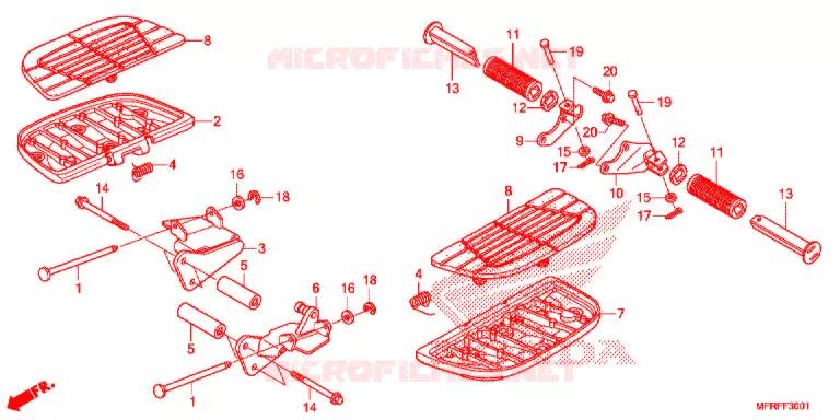 REPOSE PIED (VT1300CT/CTA) Honda MOTO 1300 VT 2015  VT1300CTF