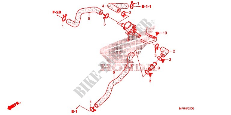 SYSTÈME D'AIR AUXILIAIRE pour Honda VT 1300 C FURY de 2010