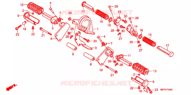 REPOSE PIED Honda MOTO 1300 VT 2010  VT1300CXAA