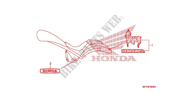 AUTOCOLLANTS pour Honda VT 1300 FURY ABS de 2010