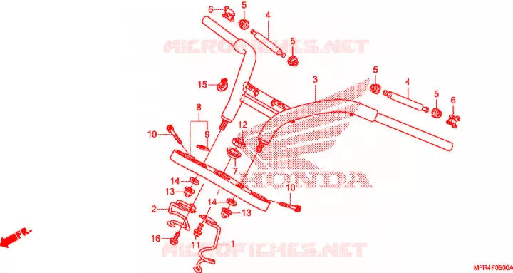 GUIDON - TE DE FOURCHE Honda MOTO 1300 VT 2011  VT1300CXAB_A